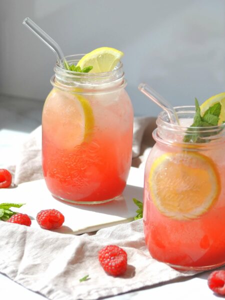 Erfrischende Himbeer Limonade