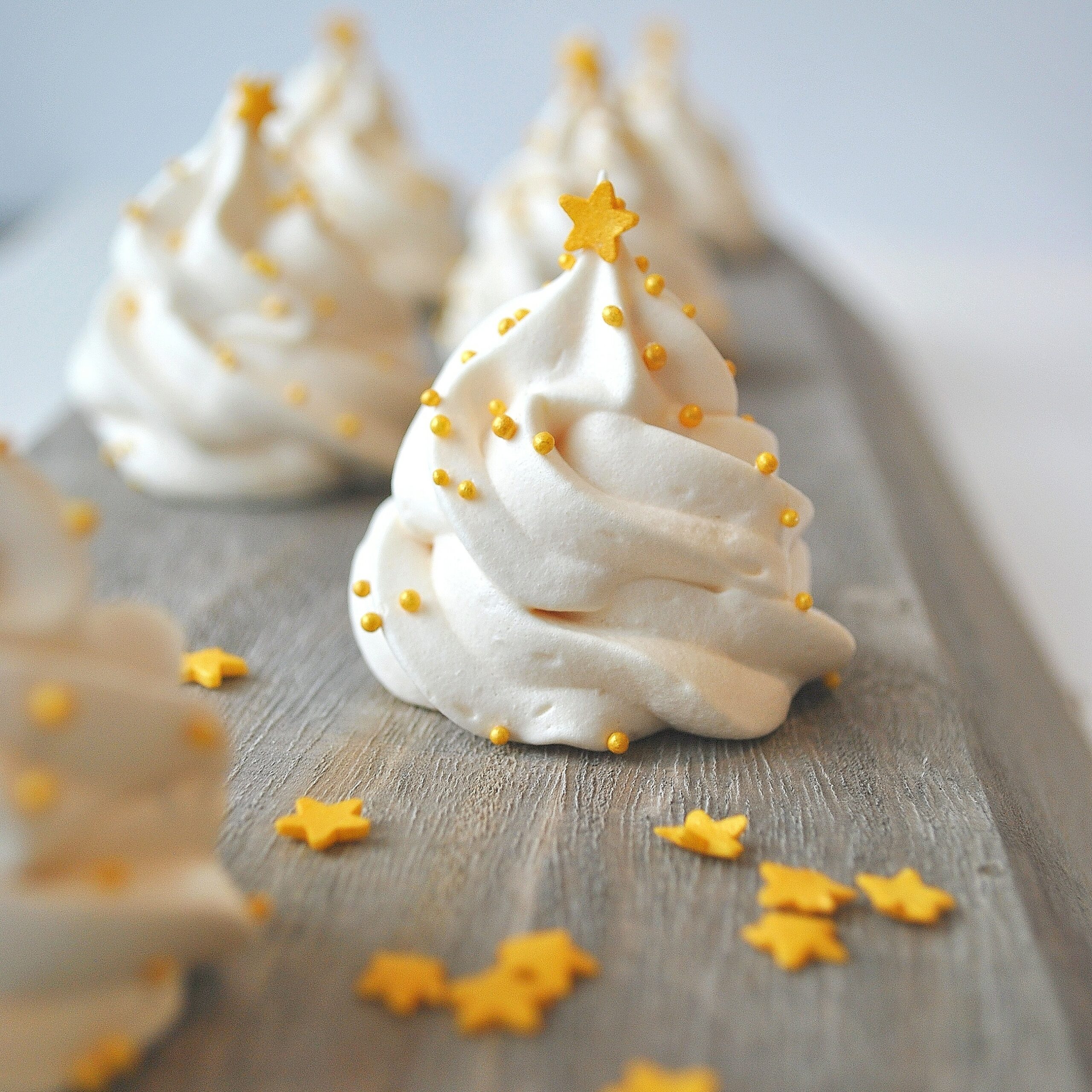 weihnachtliche Tannenbaum Meringues