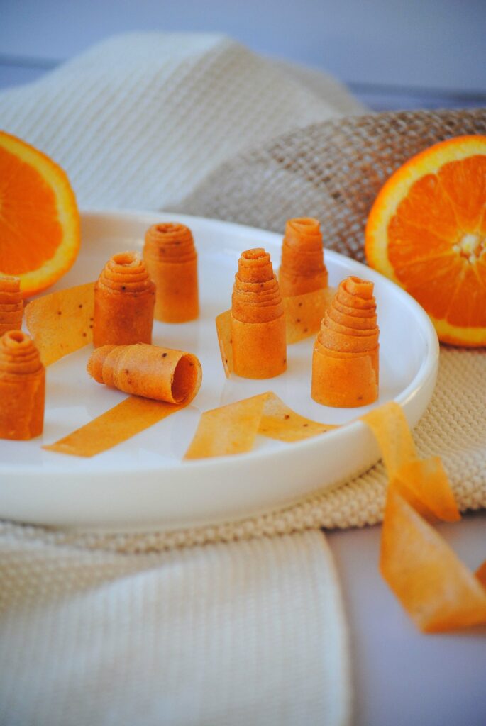 Fruchtleder mit Mandarinensaft, Fruchtleder Dörrautomat