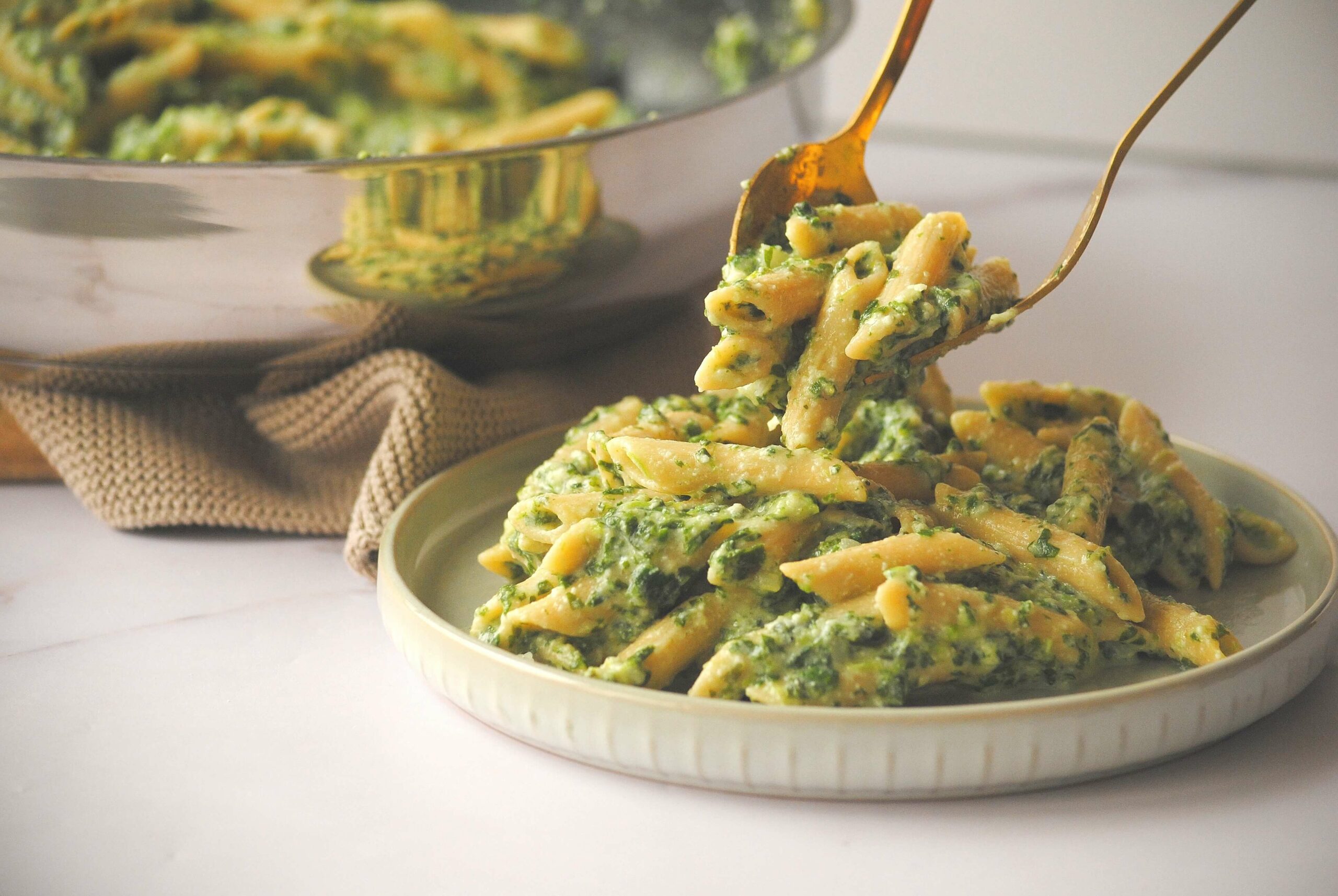 Pasta mit Spinat und Ricotta, One Pot Pasta