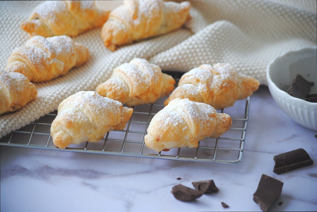 Schokolade Gipfeli Rezept aus Blätterteig