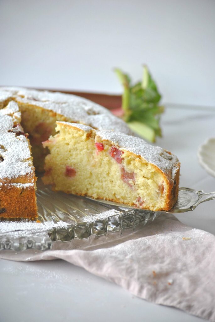 saftiger Rhabarberkuchen, Rhabarberkuchen Rezept